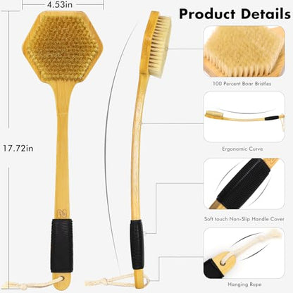 NORTHSONG Body Brush Back Brush Shower Brush Back Scrubber for Exfoliating - size: 17.72 Inch Back brush-1Pack