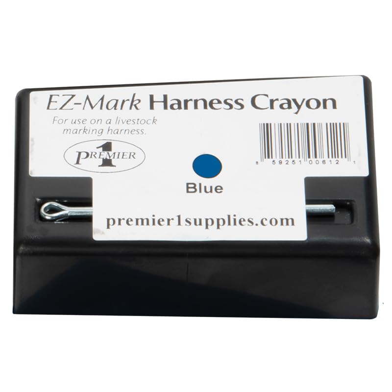 Premier 1 EZ-Mark Harness Crayon for Sheep & Goat Marking – Blue - style: Blue Crayon