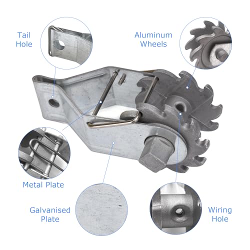 Electric Fence tensioner, High tensile Wire Fence tensioner for Farm 10pcs - color: SILVER, size: 10 pcs
