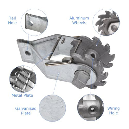 Electric Fence tensioner, High tensile Wire Fence tensioner for Farm 20pcs - color: SILVER, size: 20 pcs