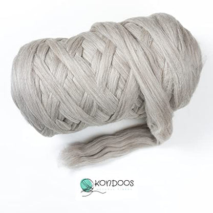 8 lb XXL Natural Color un-Dyed Wool roving Bulk knittting Projects Spinning Felting Blankets and Tapestry (Gray 8 lb) - color: Sand, size: 8 lb