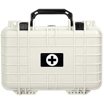Eylar Medium 11.6 Inch Hard Protective Medical Case EMT First Responder and First Aid Service Storage Box, Waterproof, Dustproof, Shockproof (White) - color: White