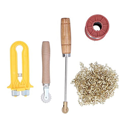 Zerodis Beekeeping Supplies Tools Set, Bee Starter Tools Kit Wire Embedder Beehive, Wire Tensioner with Copper Eyelets Iron Wires