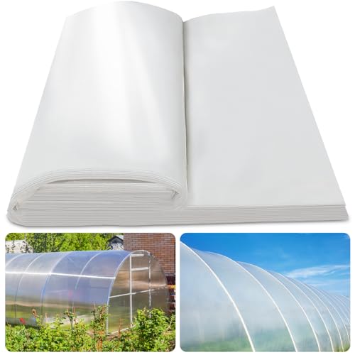 Greenhouse Plastic Sheeting 12' x 25' 6 Mil, Clear UV Resistant Heavy Duty Polyethylene Film, Thick Greenhouse Cover for Garden, Farm, Agriculture - size: 12x25 FT
