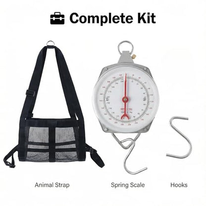 440lb Hanging Scale with Calf Sling – 2-in-1 Animal Weighing Kit, Livestock