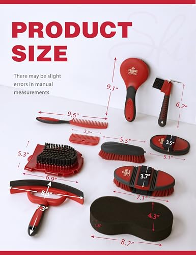 11-Piece Horse Grooming Kit with Waterproof Tote Shadowberry - color: Shadowberry