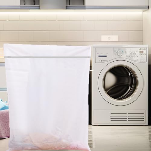 Laundry Bags Mesh Wash Bags, Extra Large Garment Bag for Washing Duvet - color: White, size: 1 Super Large(35x43")