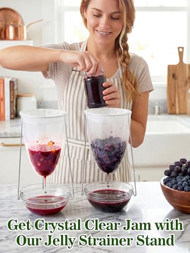 2 Sets Stable Jelly Strainer Stand with 3 Strainer Bags
