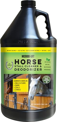 MICROBE-LIFT Horse Stall Cleaner and Deodorizer for Use in Stables, Barns, Use on All Surfaces and Supplies, Highly Concentrated and Safe Formula, Fresh Clean Scent, 1 Gallon - style: Stall Cleaner and Deodorizer