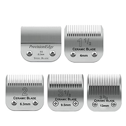Replacement Blades set compatible with Oster Classic 76/Andis dog Clippers - color: 0.1MM-13MM(5 PACK)