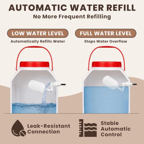 HIRALIY 2.6 Gal Automatic Chicken Waterer with Nipple Drinker