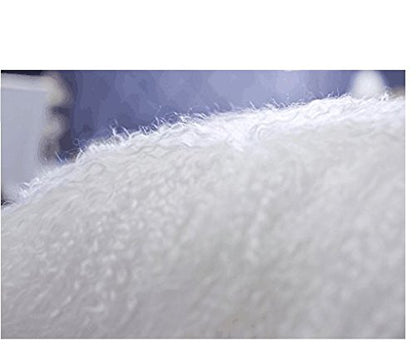 100% Real Mongolian Lamb Fur Cushion Cover/Pillowcase (26x26inch, White) - color: White, size: 26" x 26" (Pack of 1)
