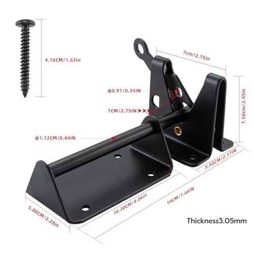 HOME MASTER HARDWARE Self Locking Gate Latch, 7-1/2" Security Door Latches