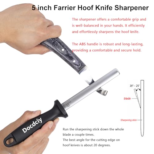 10 Inch Farrier Hoof Trimmer, Sharpener Kit for Goats, Pigs, and Hooved Animals, Professional Hoof Clippers, Rasp, and Trimming Tools, Complete Goat Hoof Care Kit - size: 10-inch