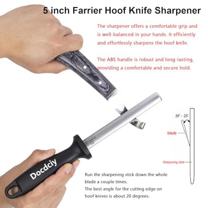 10 Inch Farrier Hoof Trimmer, Sharpener Kit for Goats, Pigs, and Hooved Animals, Professional Hoof Clippers, Rasp, and Trimming Tools, Complete Goat Hoof Care Kit - size: 10-inch