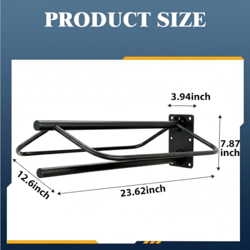 Wall Mounted Saddle Rack with Blanket Bar, Heavy Duty Metal Horse Saddle Stand for Western Saddles, Space Saving Tack Room Organizer for Barns, Stables & Trailers (1)