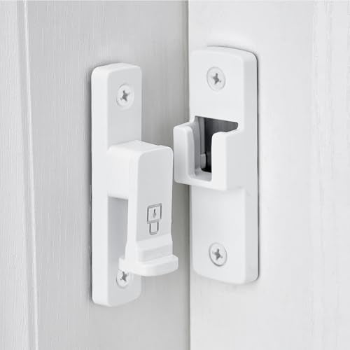 White 90 Degree Zinc Alloy Barn Door Latch, Flip Gate Lock - color: White_90 Degree