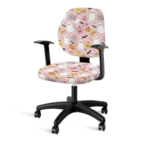 Halloween Pink Ghosts Cover for Chair Stylish Home Dust Cover - color: Halloween Pink Ghosts