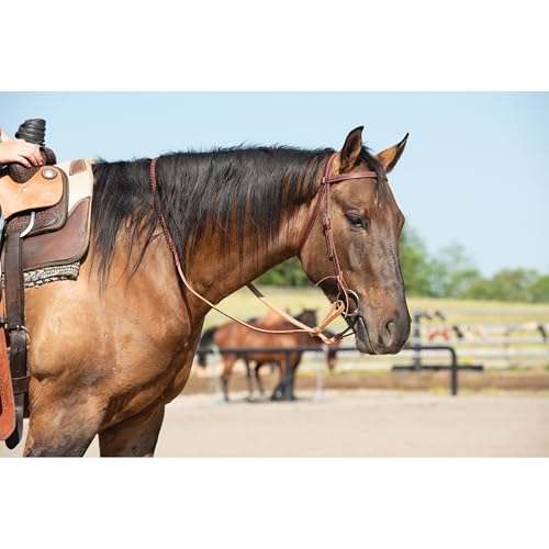 Weaver Leather Latigo Leather Browband Headstall,Burgundy