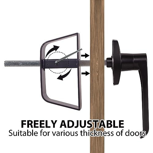 shed Door Latch shed Door Handle with 5-1/2" Stem,shed Door Lock Matching Set Includes 5 Keys forPlayhouses, shed Latch Chicken Coops,Camper, RV, Garage Door(Black) - size: 5.5inch L