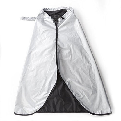 Movo CRC03 Extra-Long Camera Rain Coat Rain Cover for DSLR Cameras, Lens, and Tripod (Metallic Gray)