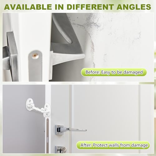 2 Pieces 2.75 Inch Brass Hook and Eye Latch Gate Door Latch, White - color: White, size: 2.75 Inch