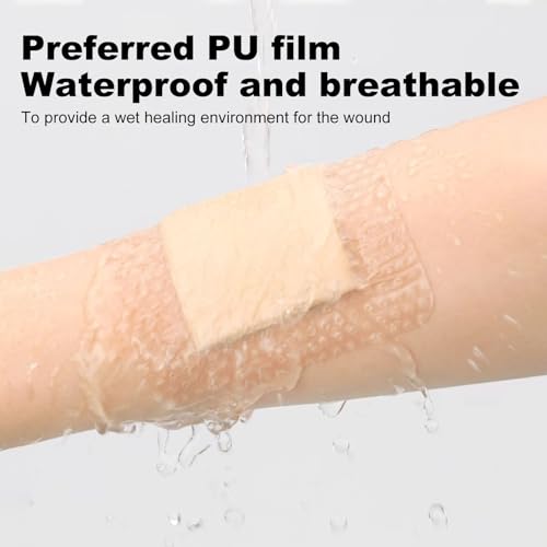 60 Pcs Silicone Foam Dressing 4x4 Gentle Border, Waterproof Silicone Bandages for Wounds Care, Bed Sore Patches, Super Absorbent Wound Dressing, Self Adhesive Pressure Sore Pads - size: 4''x4'' (60 Packs)