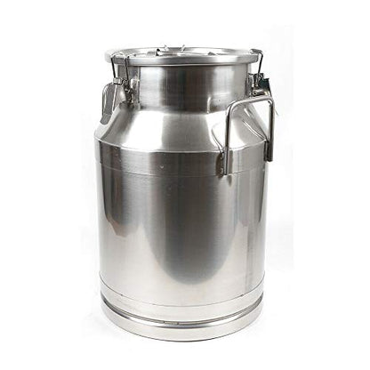 Stainless Steel Milk Can - 40L Wine Pail with Sealed Lid, Ideal for Milk and Wine Storage - size: 40L