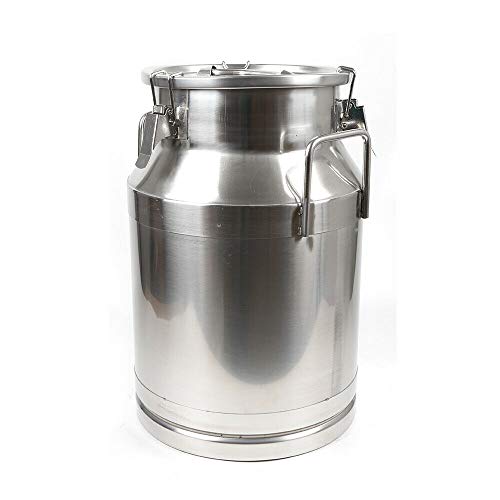 Stainless Steel Milk Can Wine Pail Bucket Jug Keg Oil Barrel Tea 10-60L Option (30L) - size: 30L