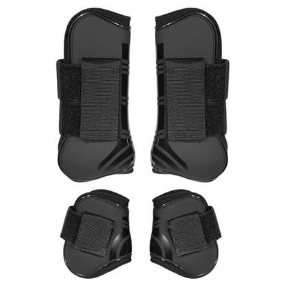 Tendon Boots for Horses, Set of 4, Shock-Absorbing Protective Horse Sport Boots for Jumping, Trail Riding & Equestrian Activities - size: X-Large