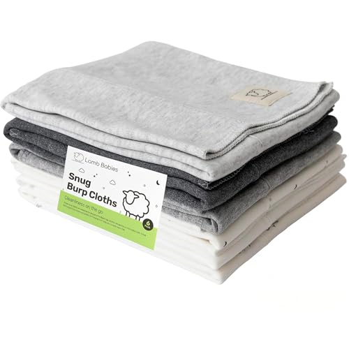 Snug Baby Cotton Burp Cloths, 20" x 12" Absorbent Cotton Burp Cloth Set for Newborn Boys and Girls, Lightweight Soft Color Feeding Essentials, Shoulder Drape and Diaper Bag Must-Have, Pattern - color: Pattern