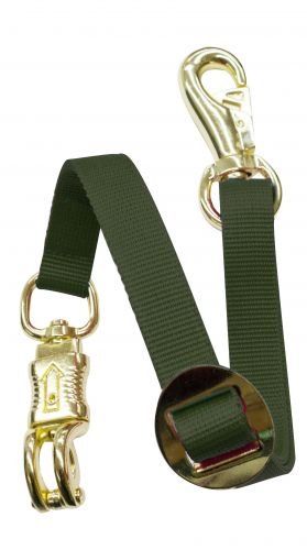 Fully Adjustable Flat Nylon Trailer Tie - color: Green