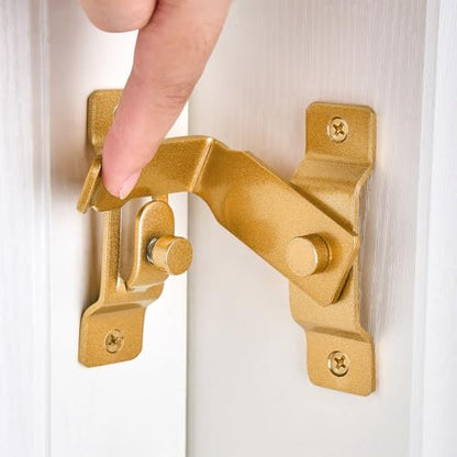 2 Packs Gold 90 Degree Flip Barn Door Lock Latches - color: Big_Gold_90 Degree