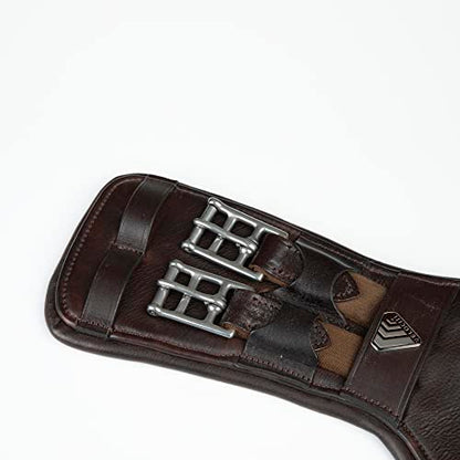 Shires Lusso Dressage Girth - color: Havana, size: 28"