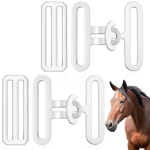 Yaocom 6 Pcs Horse Blanket Surcingle Buckle Replacement Kits, 2" Universal Surcingle Replacement Set Heavy Duty Hardware for Repair and Restore Any Horse Blanket Sheets Attachment, 2 Sets
