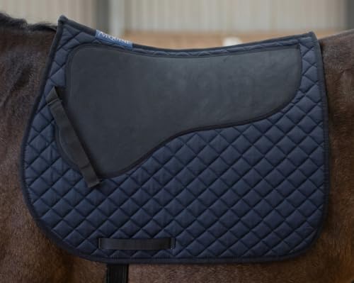 CHALLENGER Horse 23" x 20" English All-Purpose Contoured Quilted Trail Saddle Pad 72143 - color: 블랙.