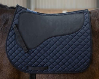 CHALLENGER Horse 23" x 20" English All-Purpose Contoured Quilted Trail Saddle Pad 72143 - color: 블랙.