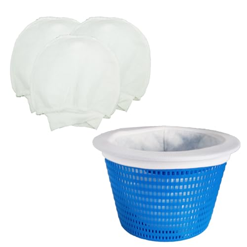 Skimmer Filter Bags Replacement for Pool | Reusable Pool Skimmer Filter Bags, 3-Pack, Fine Mesh, Debris Trap, Washable, Durable