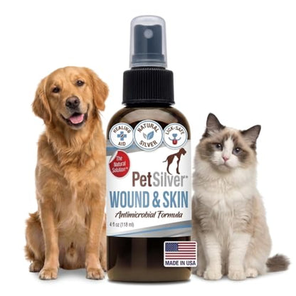 PetSilver Wound Spray, Antibacterial, Healing Aid, USA Made, 4 fl oz - size: 4 oz