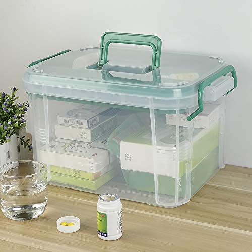 First Aid Kit Container, Clear Organizer Box, Medicine Organizer