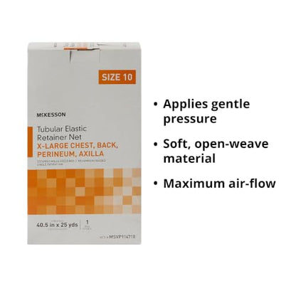 McKesson Tubular Elastic Retainer Net Dressing, 40 1/2 in x 25 yd, 1 ct - size: Size 10 1 Count