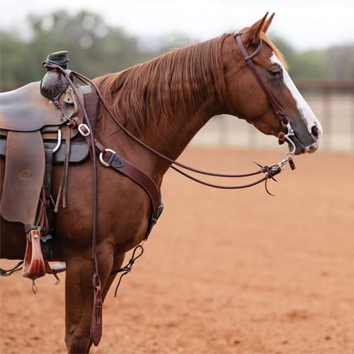 Professional's Choice Ranch Collection | 54" Heavy Oil Romal Rein | Thick, Soft & Sturdy | Popper Tail with Lace Tie Waterloops | Made in the USA