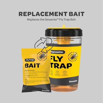 Outdoor Fly Trap Refills [Set of 4] Dissolvable Non-Toxic Bait - Fly Repellent for Outdoor Use Only - Controls Flies for Patios, Barns, Ranches Etc. - style: Refill