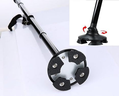 Shorter Cane, Wrist Strap, Walking, Seen On TV, 4 Rubber Feet, LED Light | Adjustable from 27-32 inches, Self Standing, Hurry Before They are Gone, Great, Foldable, Color is Black