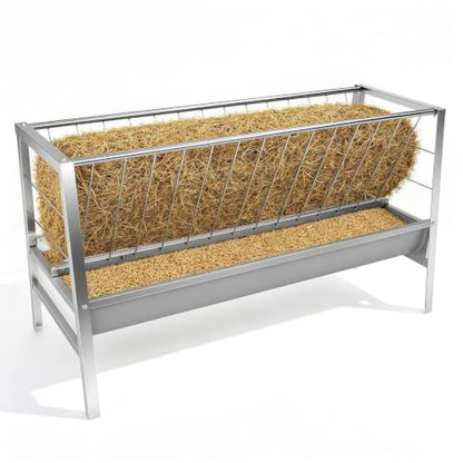59" L Goat Feeder, Freestanding Outdoor Farm Livestock Feeder