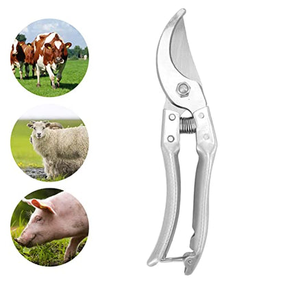 Goat Hoof Trimmers, Professional Stainless Steel, Ergonomic Handle, Animal Nail Clippers, 8.5 Inch Silver Durable Blade,