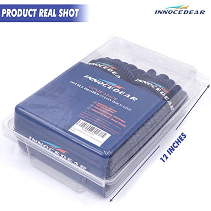 2 Pack Premium Navy Blue Dock Lines - 15' / 25'/35' with Eyelet.Double Braided Nylon Dock Line/ - size: 1/2" x 25 FT