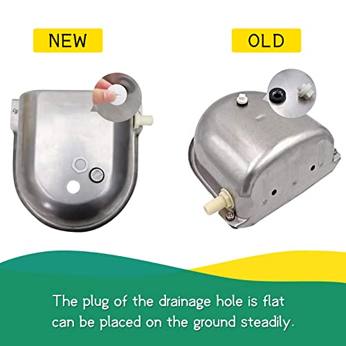Automatic Horse Drinking Waterer Bowl,Upgrade Stainless Steel Farm Livestock Water Dispenser with Drain Hole and Float Valve for Horse,Dog, Chicken,Goat,Pig (B)