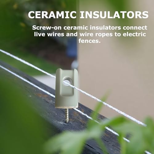 Electric Fence Ceramic Insulator, Heavy Duty Lag Screws 25 PCS - style: 25 PCS