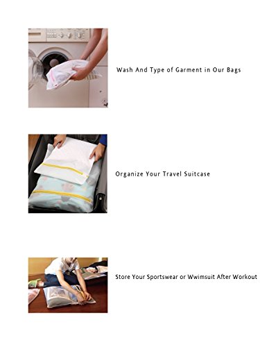 Washing Bags,Clothing Washing Bags,5 Medium for Laundry,Blouse, Hosiery, Stocking, Underwear, Bra and Lingerie, Travel Laundry Bag Pack of 5 - size: Medium (15.7*11.8 in)